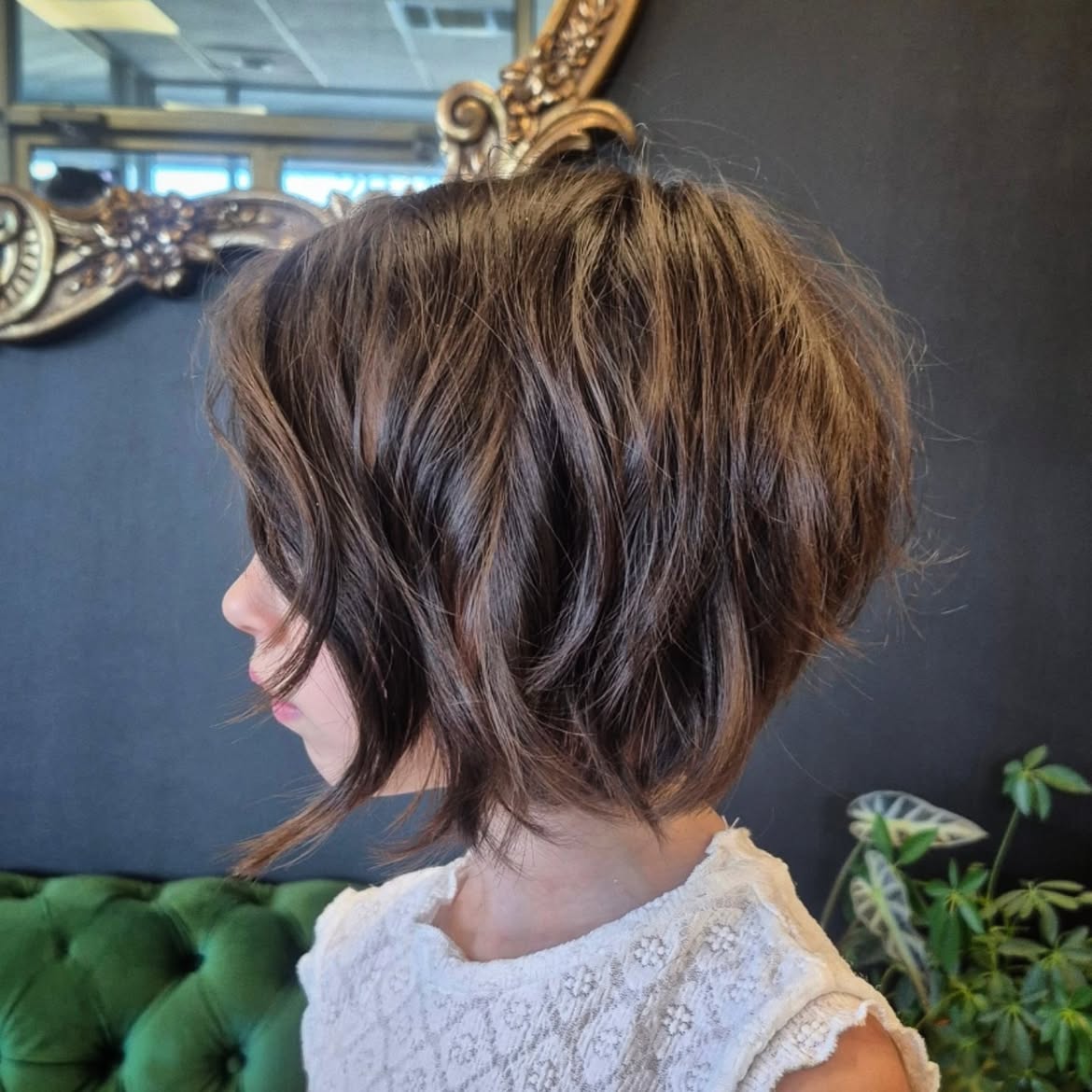 Textured Stacked Bob With Soft Face Framing Layers
