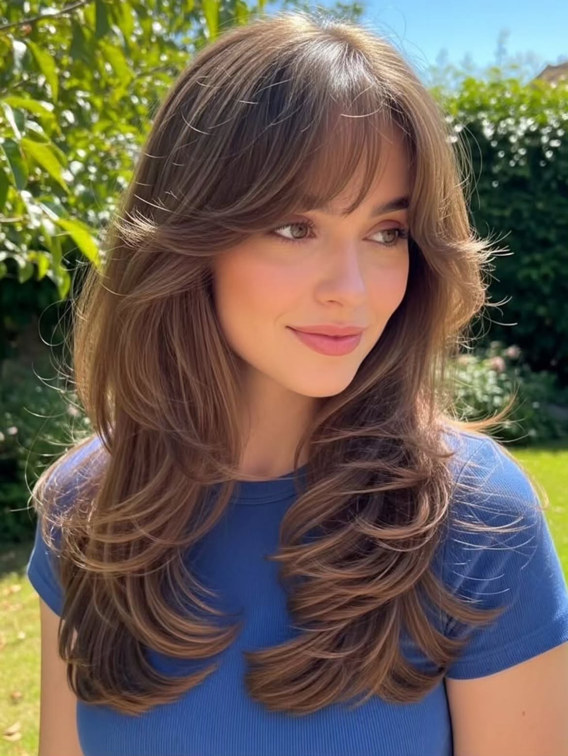 The Ultimate Fall Layered Cut With Curtain Bangs