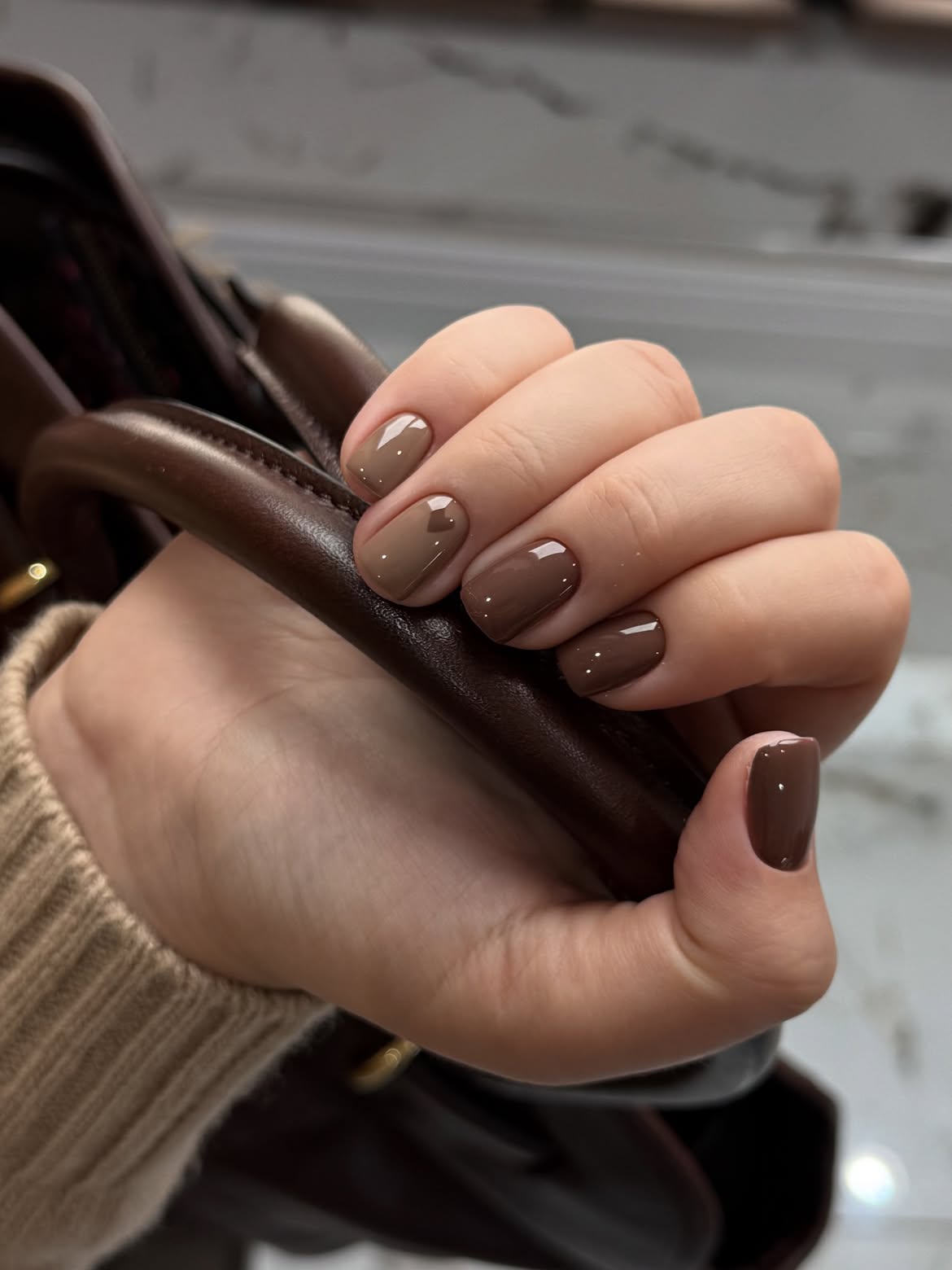 Two-Tone Chocolate Glazed Donut with Pearl Dots