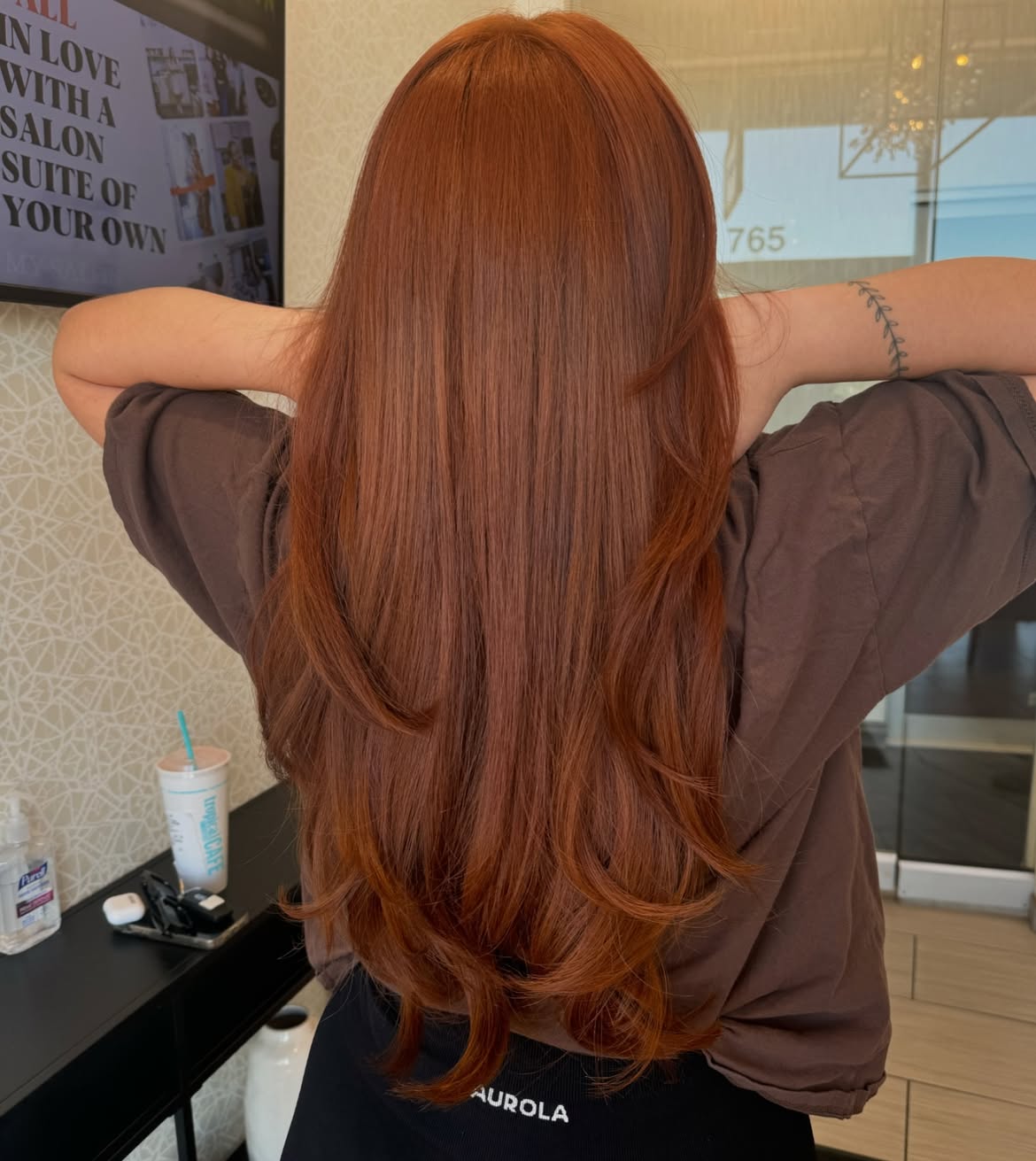 Vibrant Copper Balayage With Soft Waves