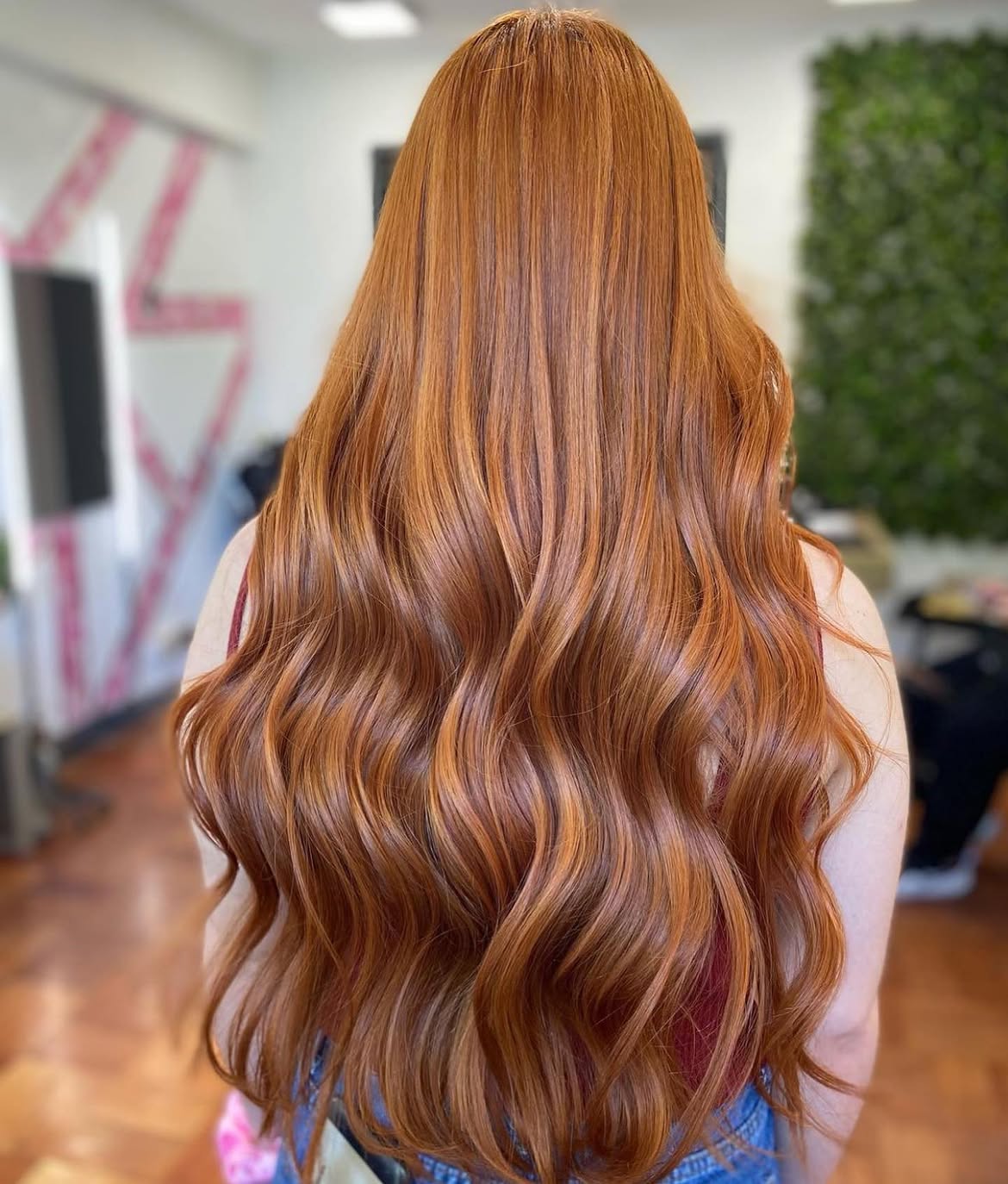 Vibrant Copper Waves On Long Layered Hair