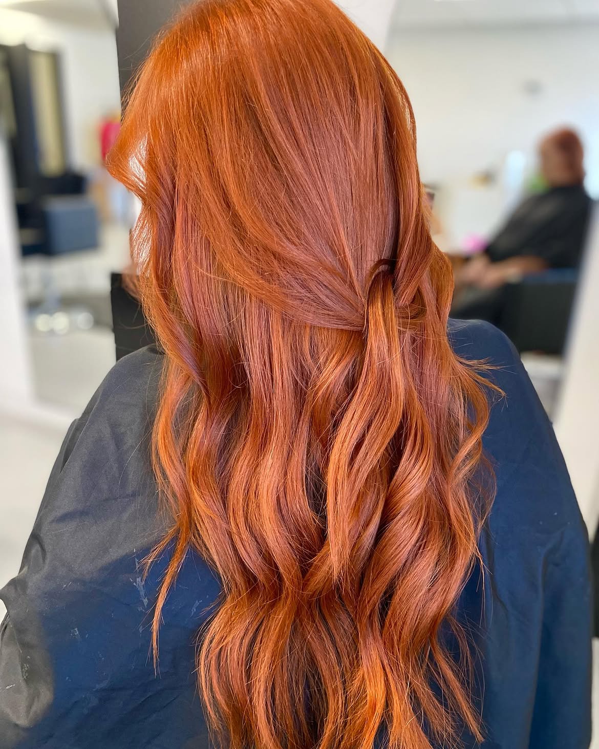 Vibrant Fiery Copper Waves With A Chic Twist