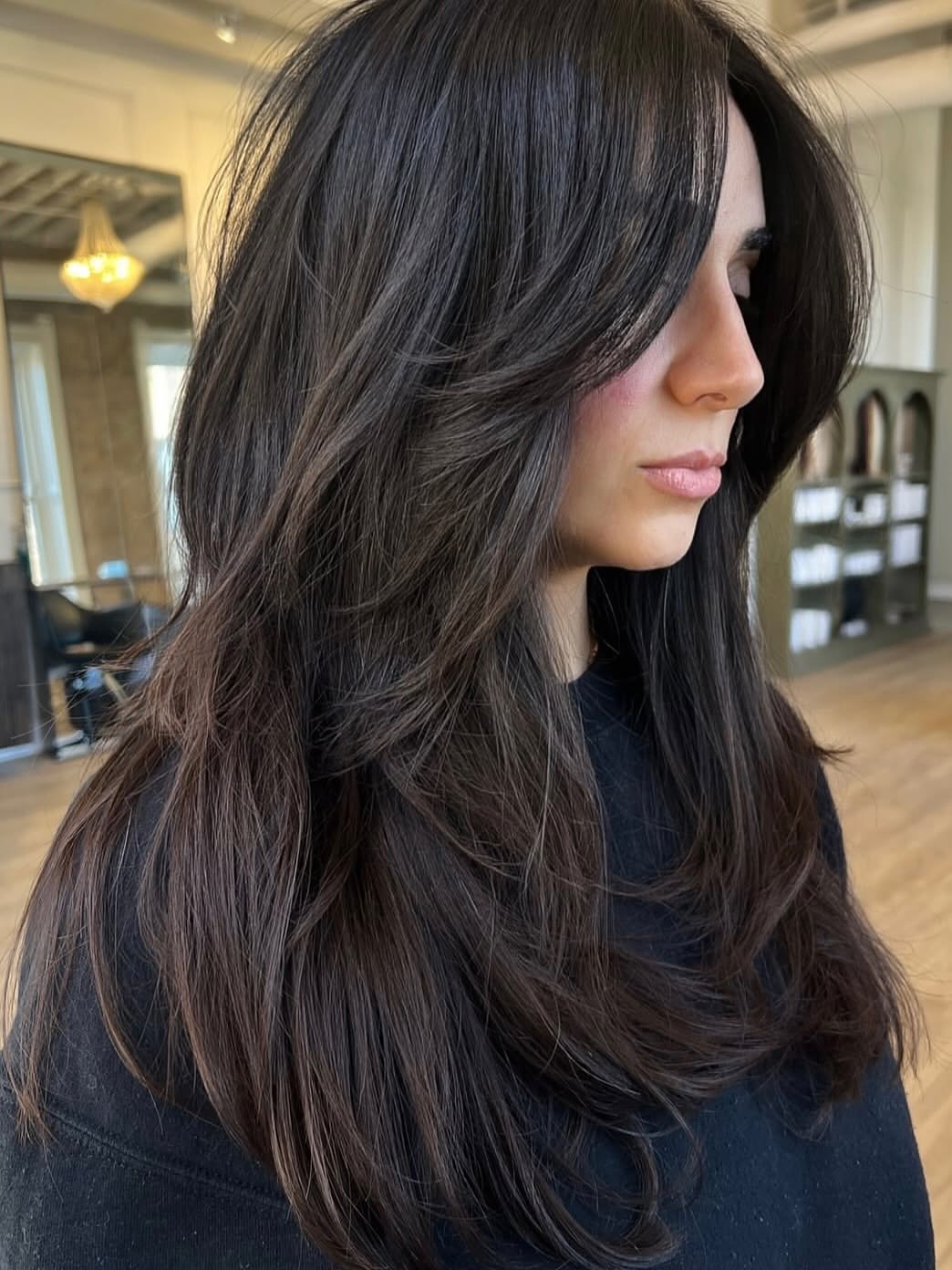 Volume Layers With Wispy Curtain Bangs