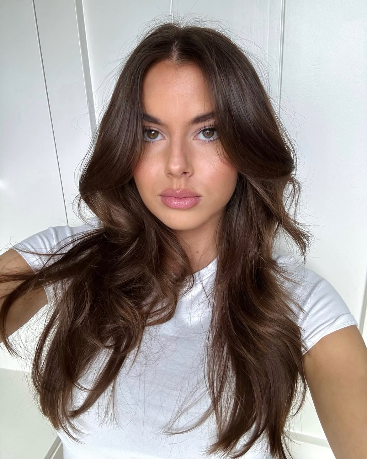 Volume Rich Brunette With Soft Face Framing Layers