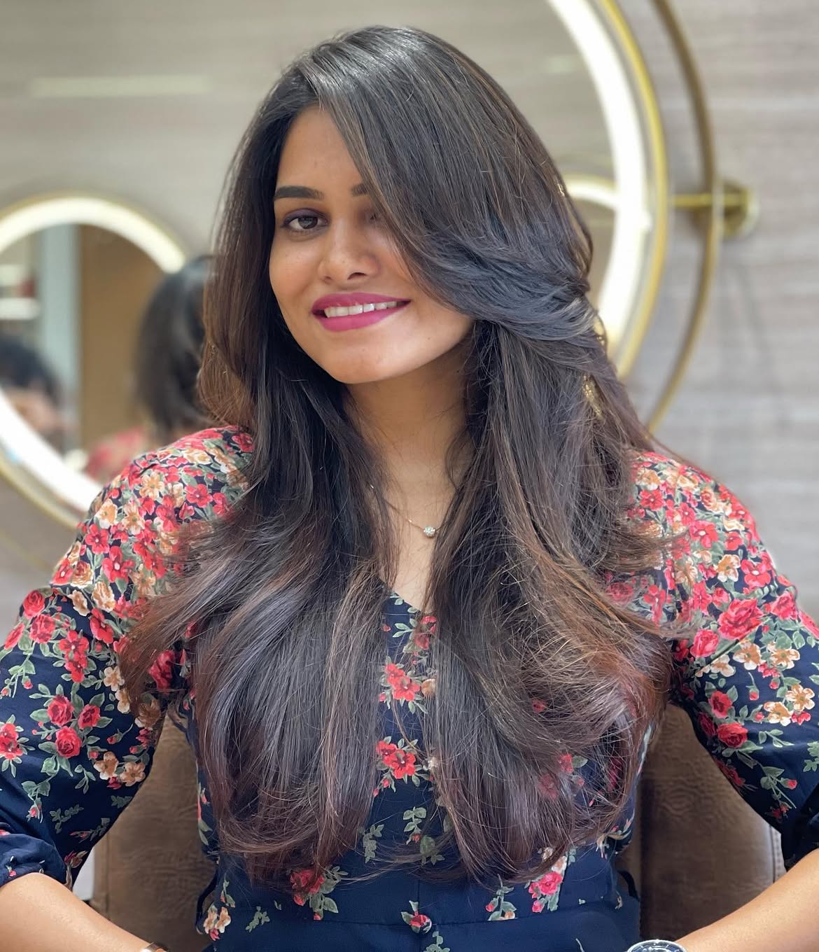 Voluminous Side-Swept Bangs With Subtle Layers