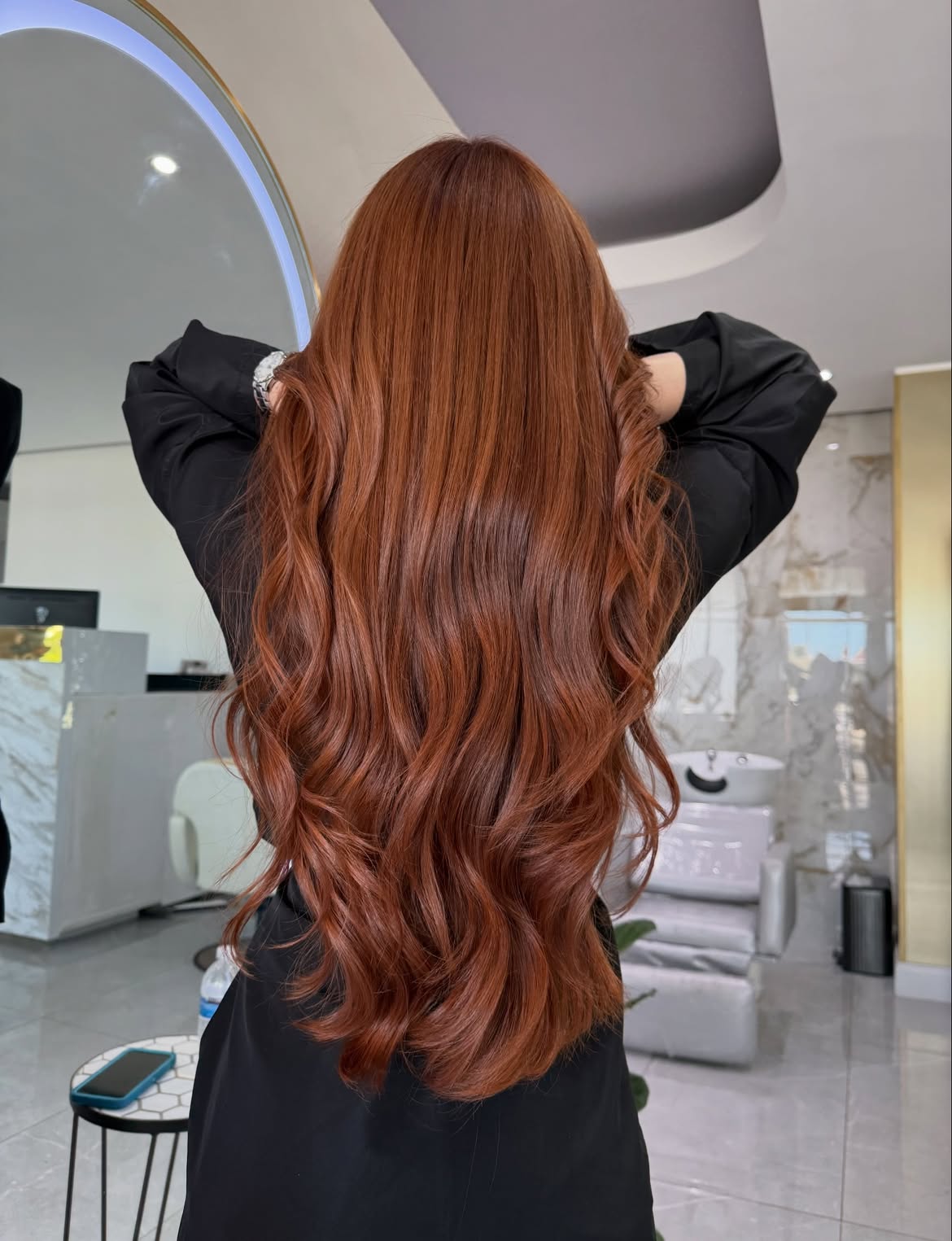 Warm Copper Waves With Textured Layers