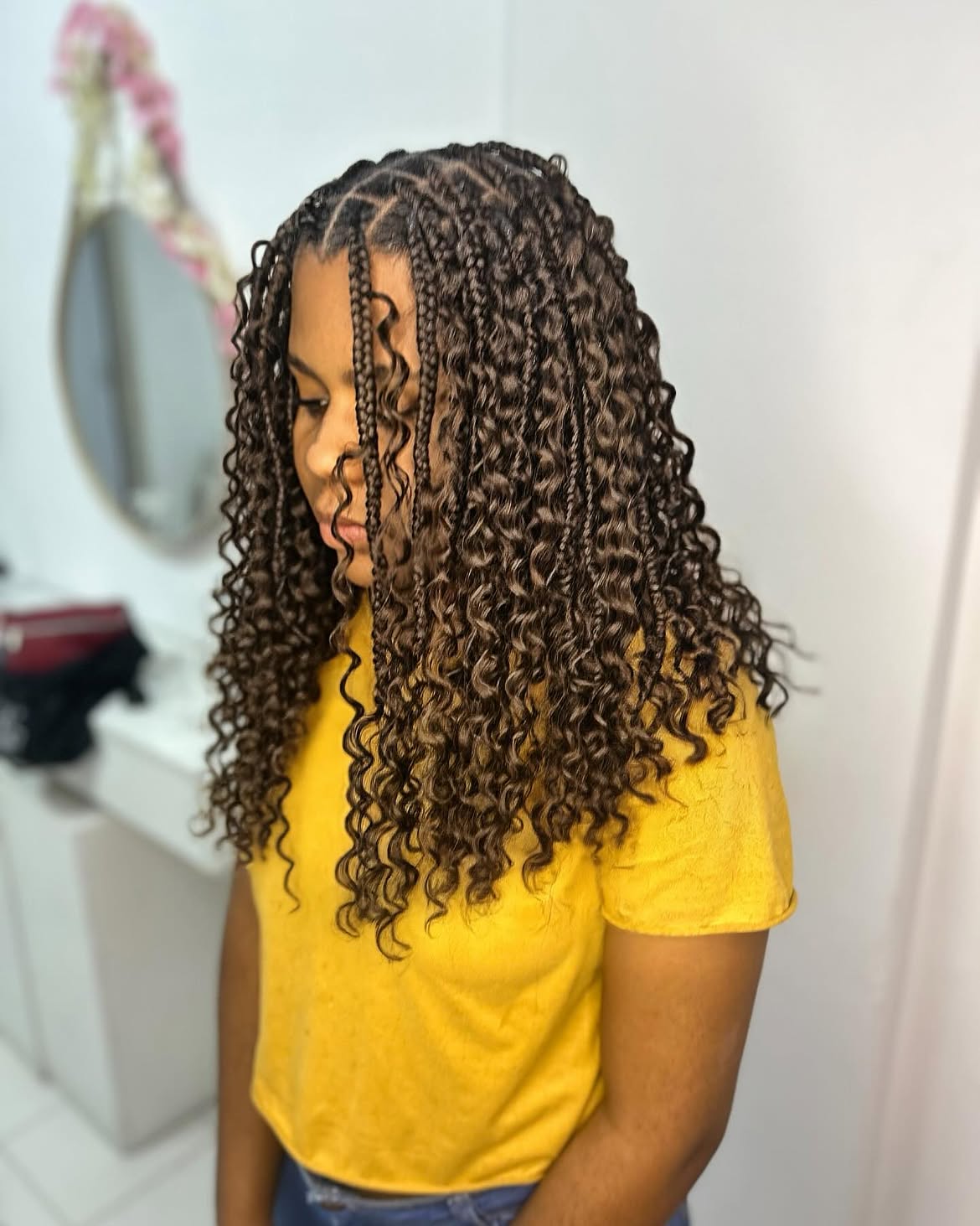 Boho Goddess Braids With Curly Ends