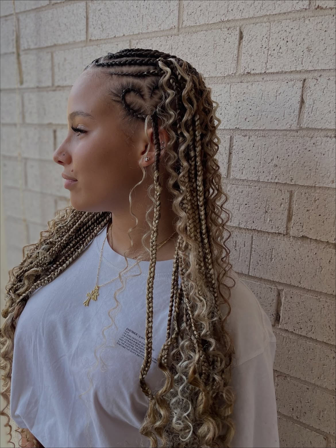Boho Goddess Braids With Heart Design