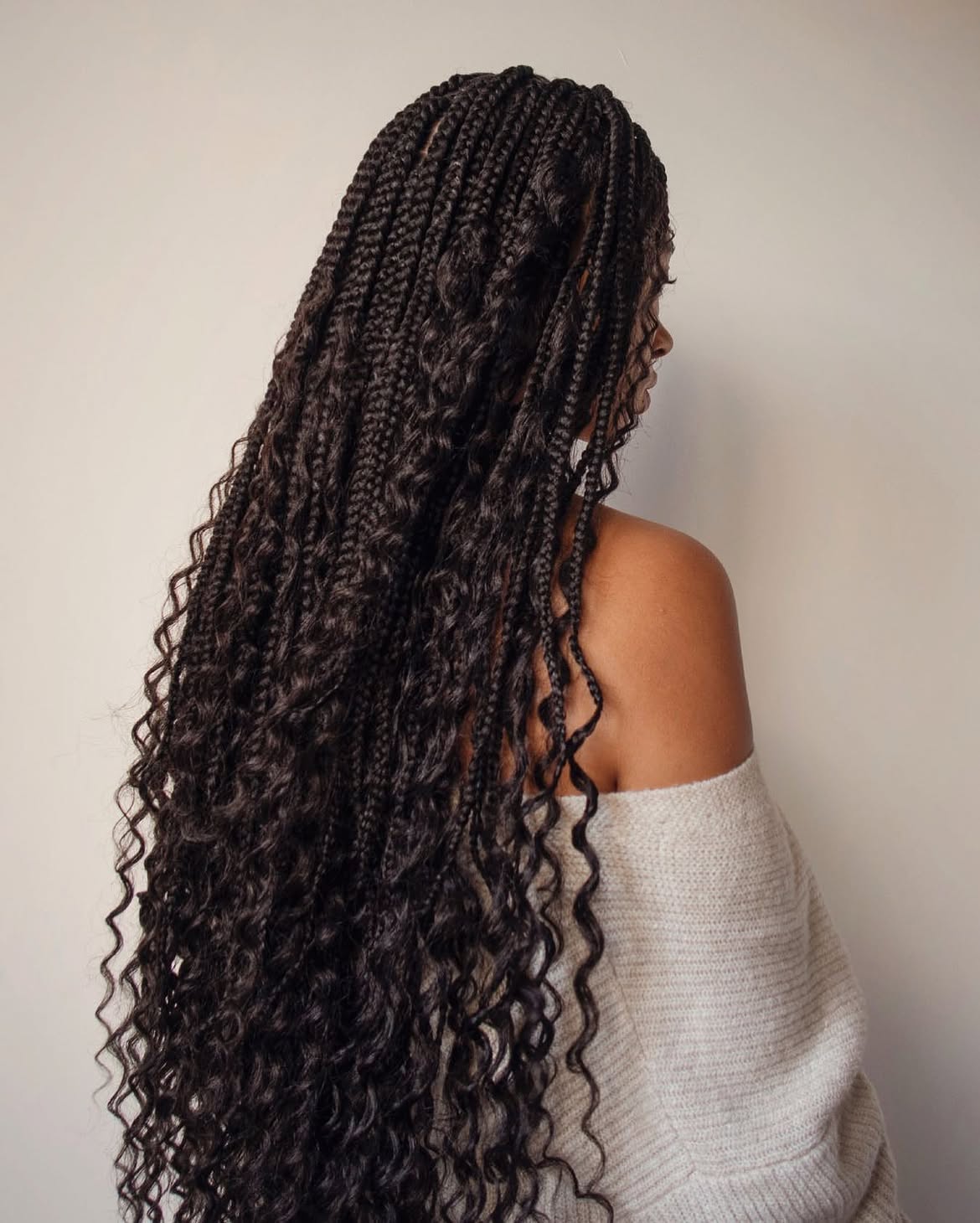 Boho Goddess Braids With Long Curly Ends