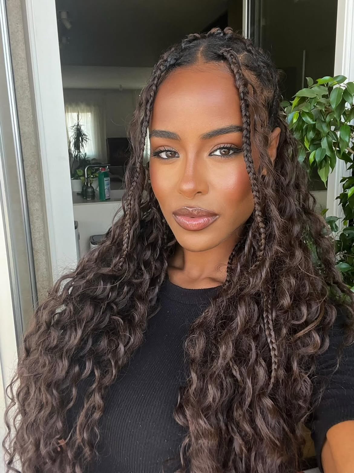 Boho Goddess Braids With Long Curly Texture