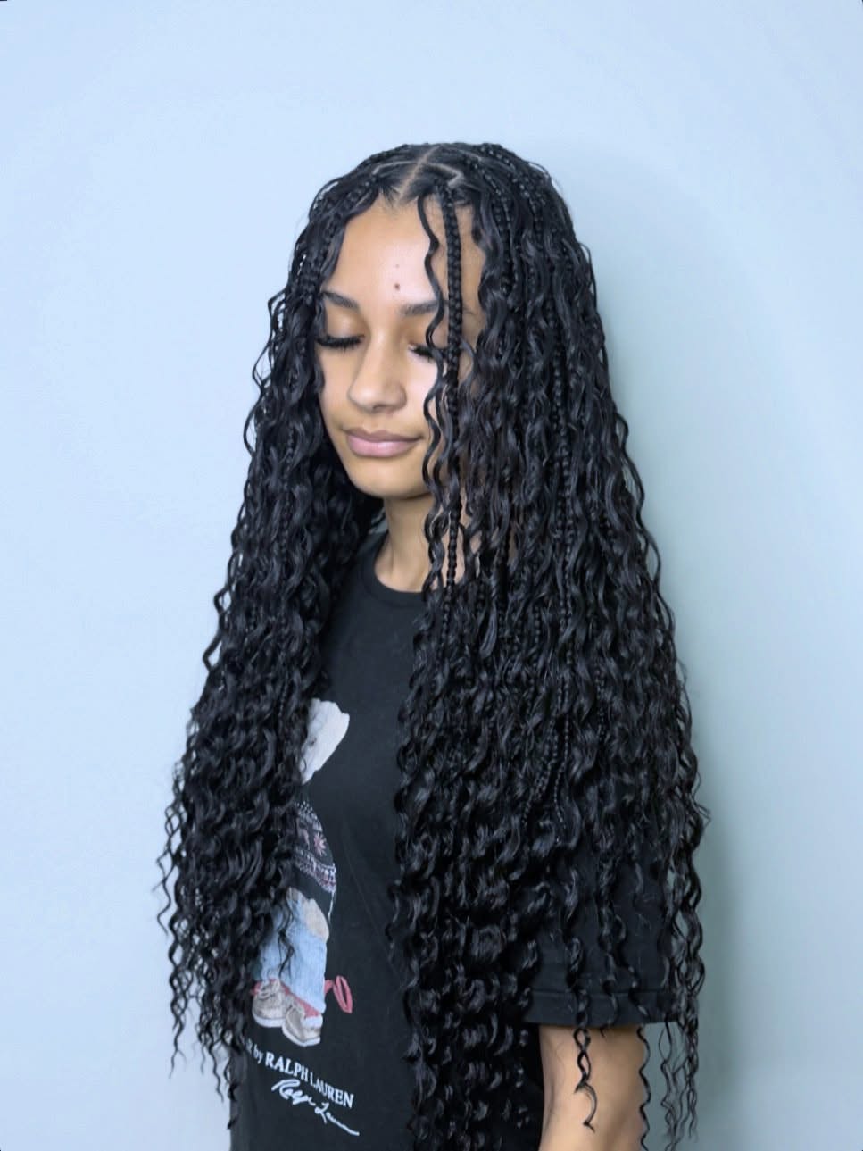 Boho Goddess Braids With Long Wavy Texture