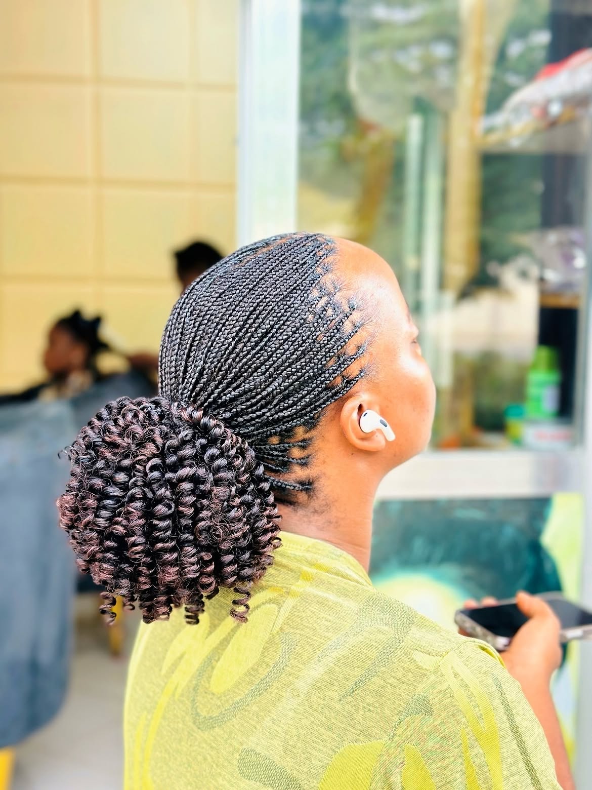 Braided Bun With Curly Ends