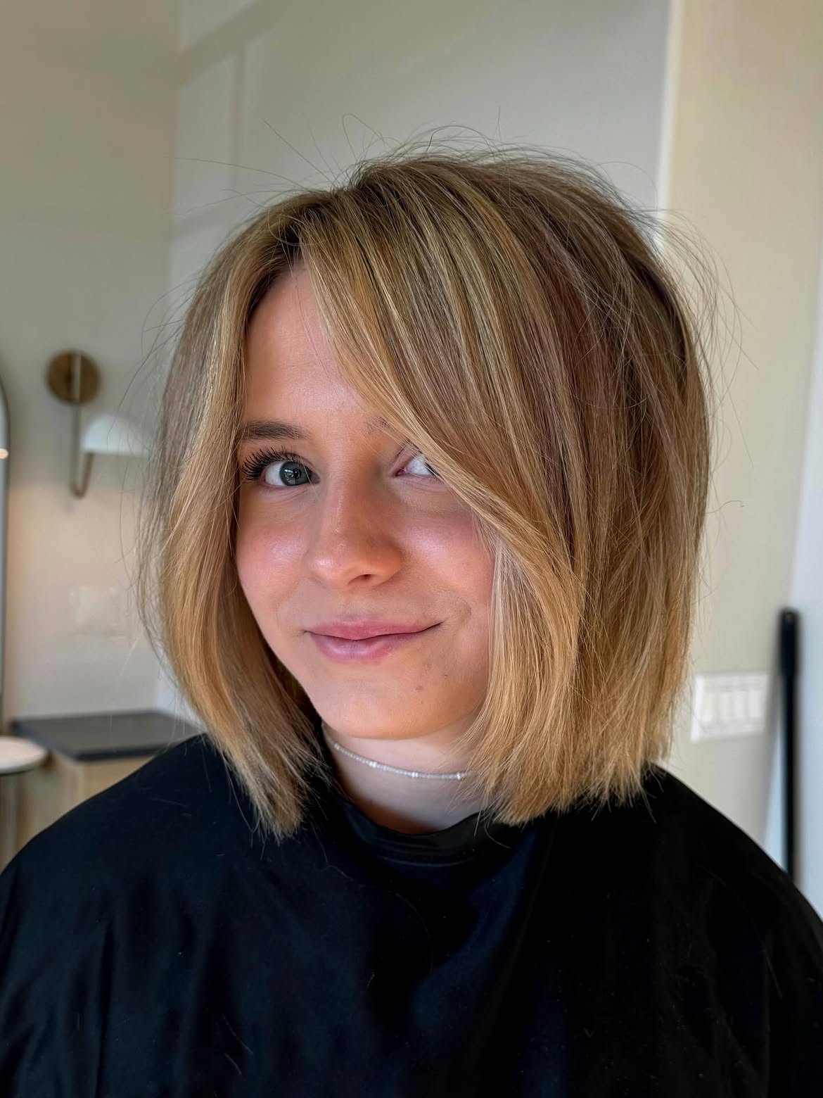 Effortless Sandy Blonde Bob With Face Framing Pieces