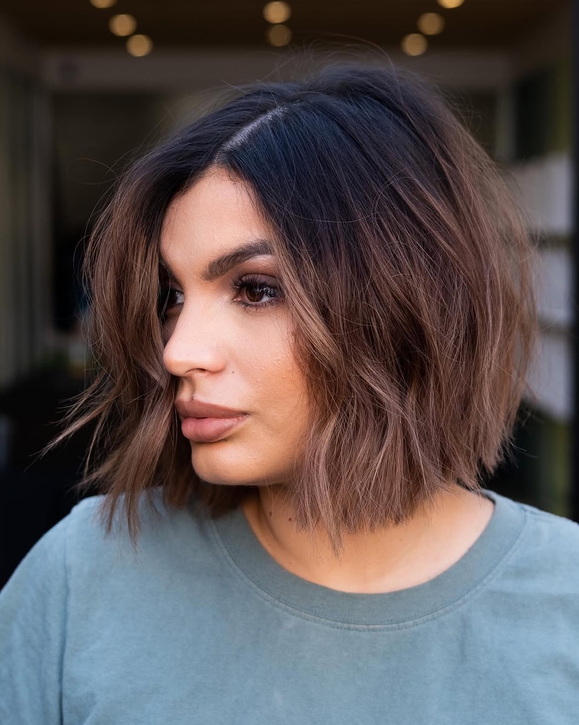 Effortless Wavy Bronde Bob With Face-Framing Pieces