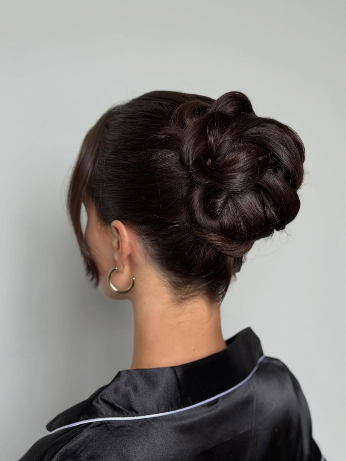 Elegant Braided Low Bun For Bridesmaids