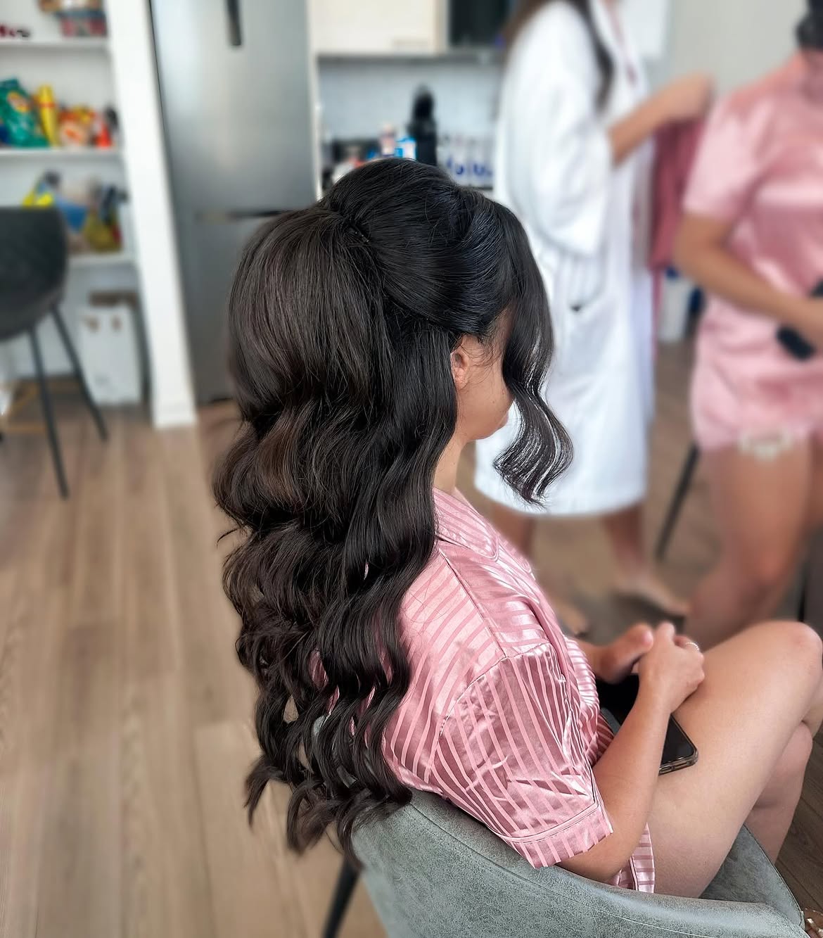 Half Up Half Down Soft Waves For Bridesmaids