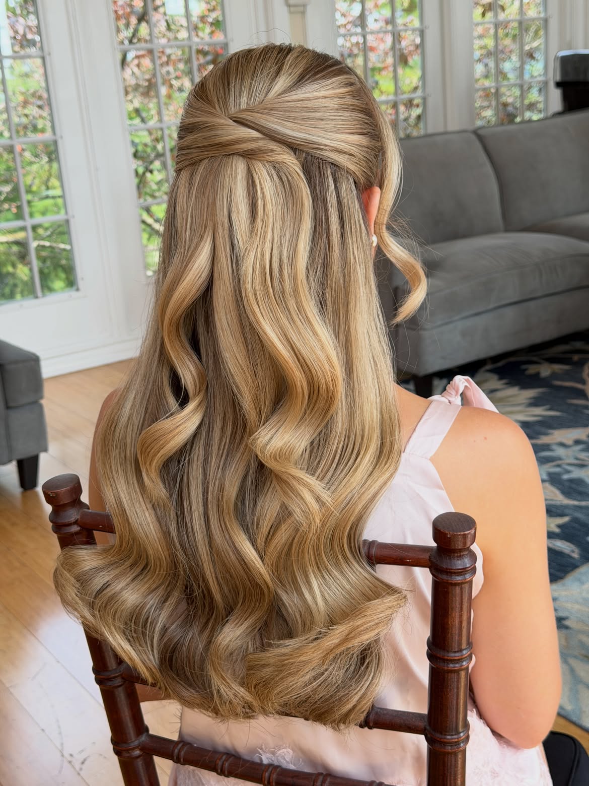 Polished Half Up Half Down With Soft Waves