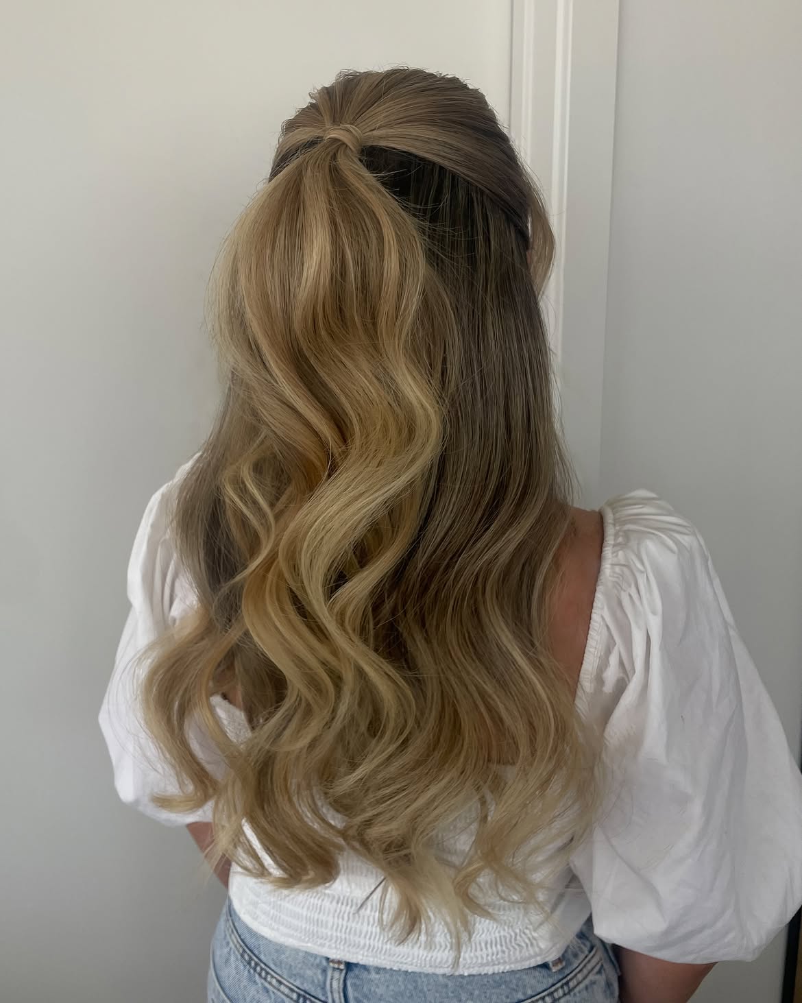 Polished Half Up Half Down With Soft Waves