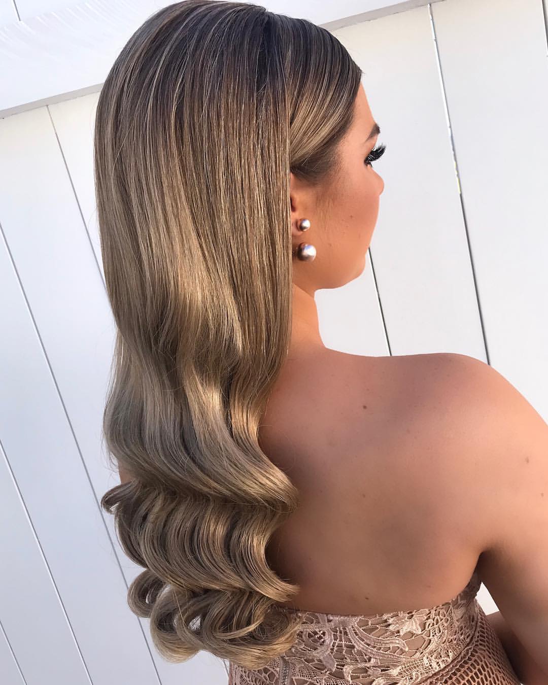 Polished Soft Waves With Half Up Styling