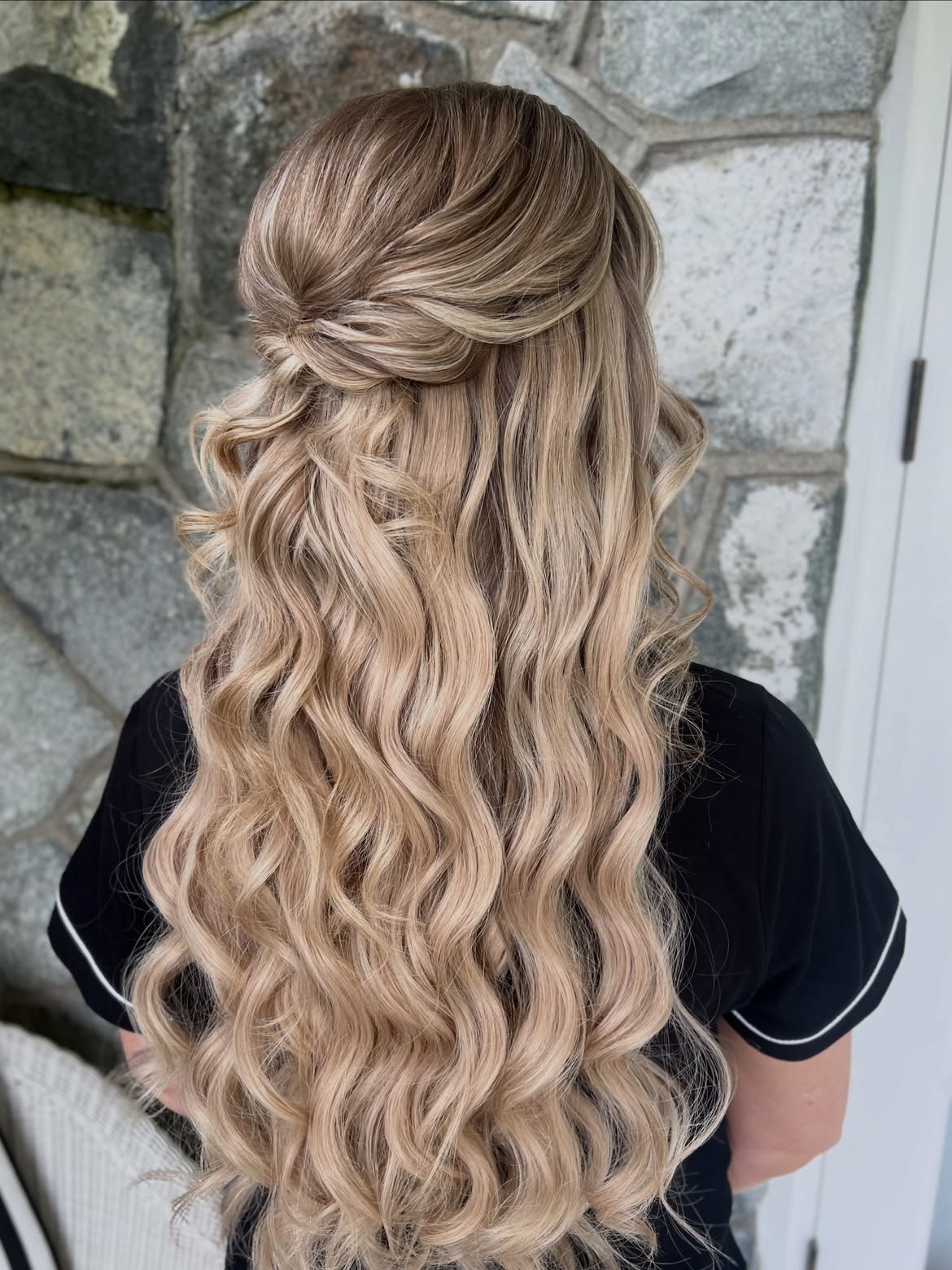 Romantic Half Up Half Down Beach Waves