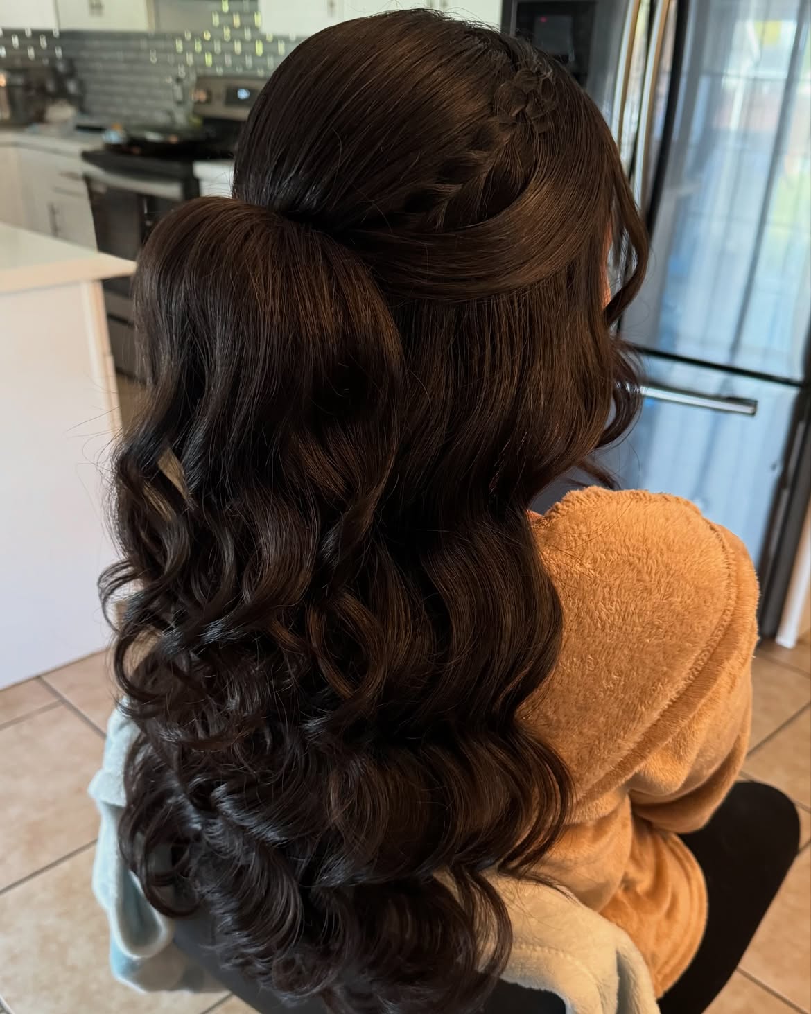 Romantic Half Up Half Down Braid For Bridesmaids