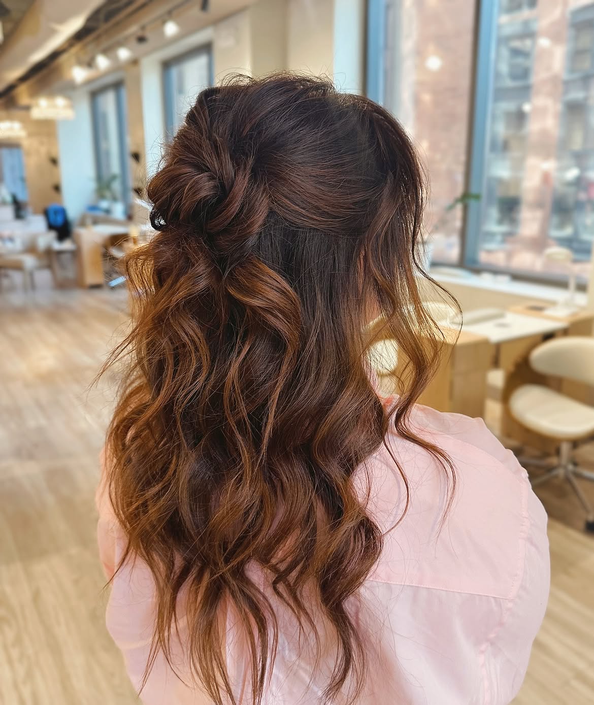 Romantic Half Up Twisted Style For Bridesmaids