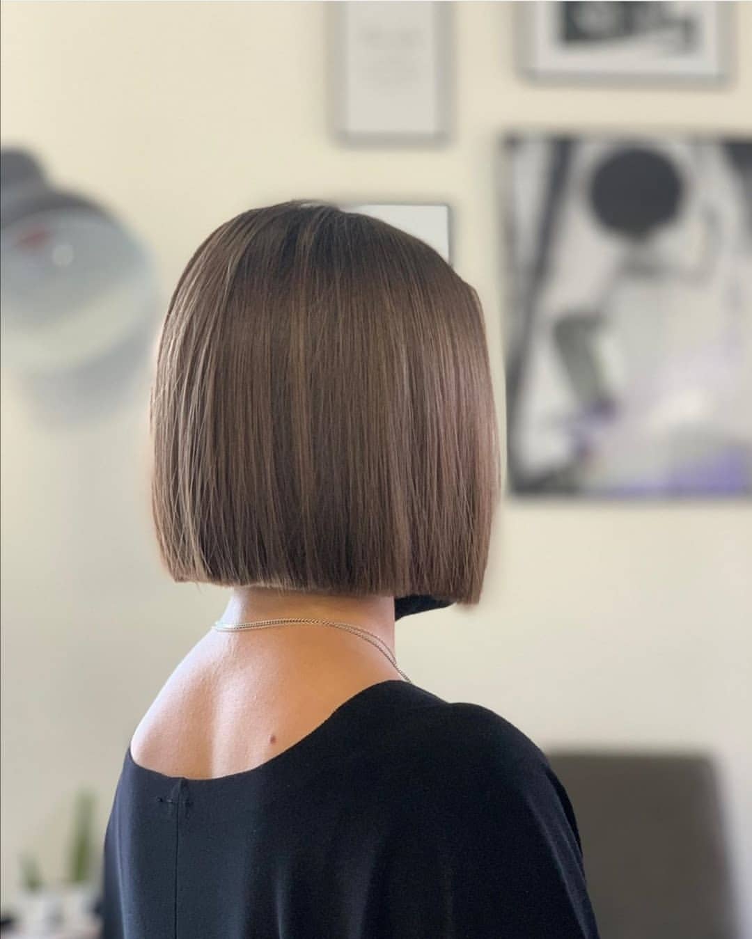 Sleek Chin-Length Bob With Subtle Ash Tones