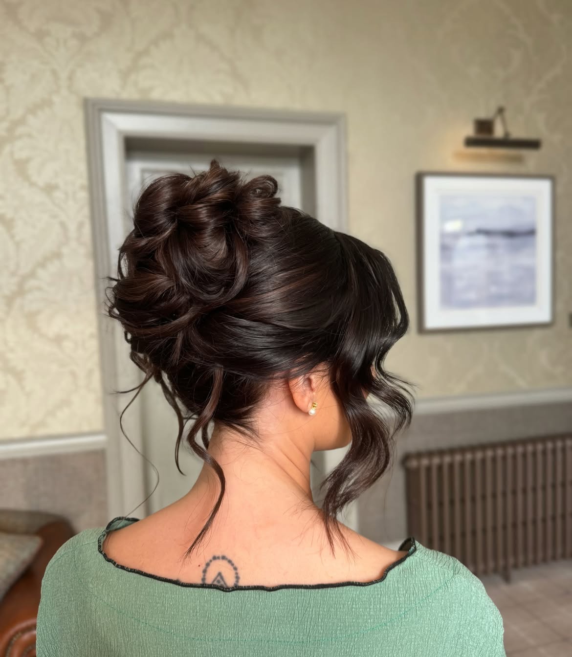 Voluminous Messy Updo For Romantic Bridesmaid Look